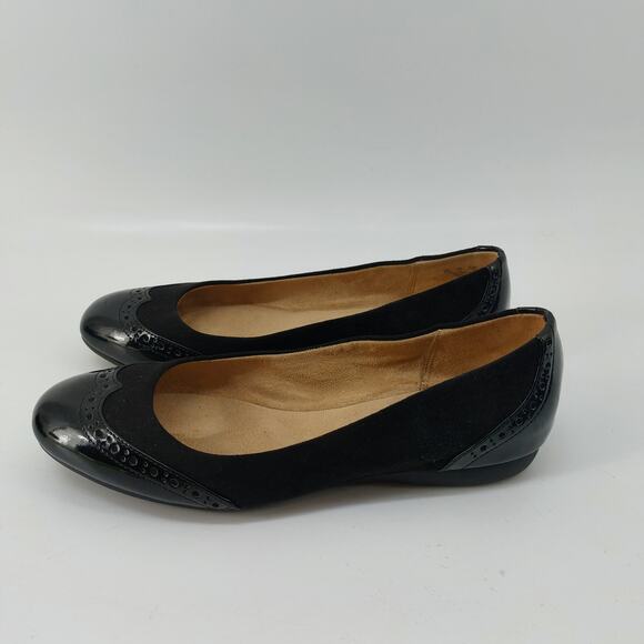 Naturalizer Shoes - Naturalizer Size 8 Clarise Ballet Flats Patent Leather Fabric Preppy